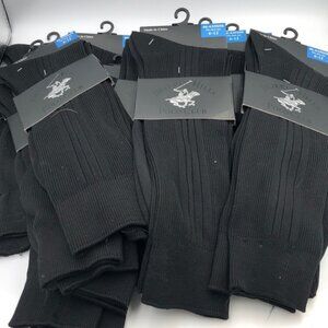 Lot of 3  Men’s Dress Socks Black Size 6-12